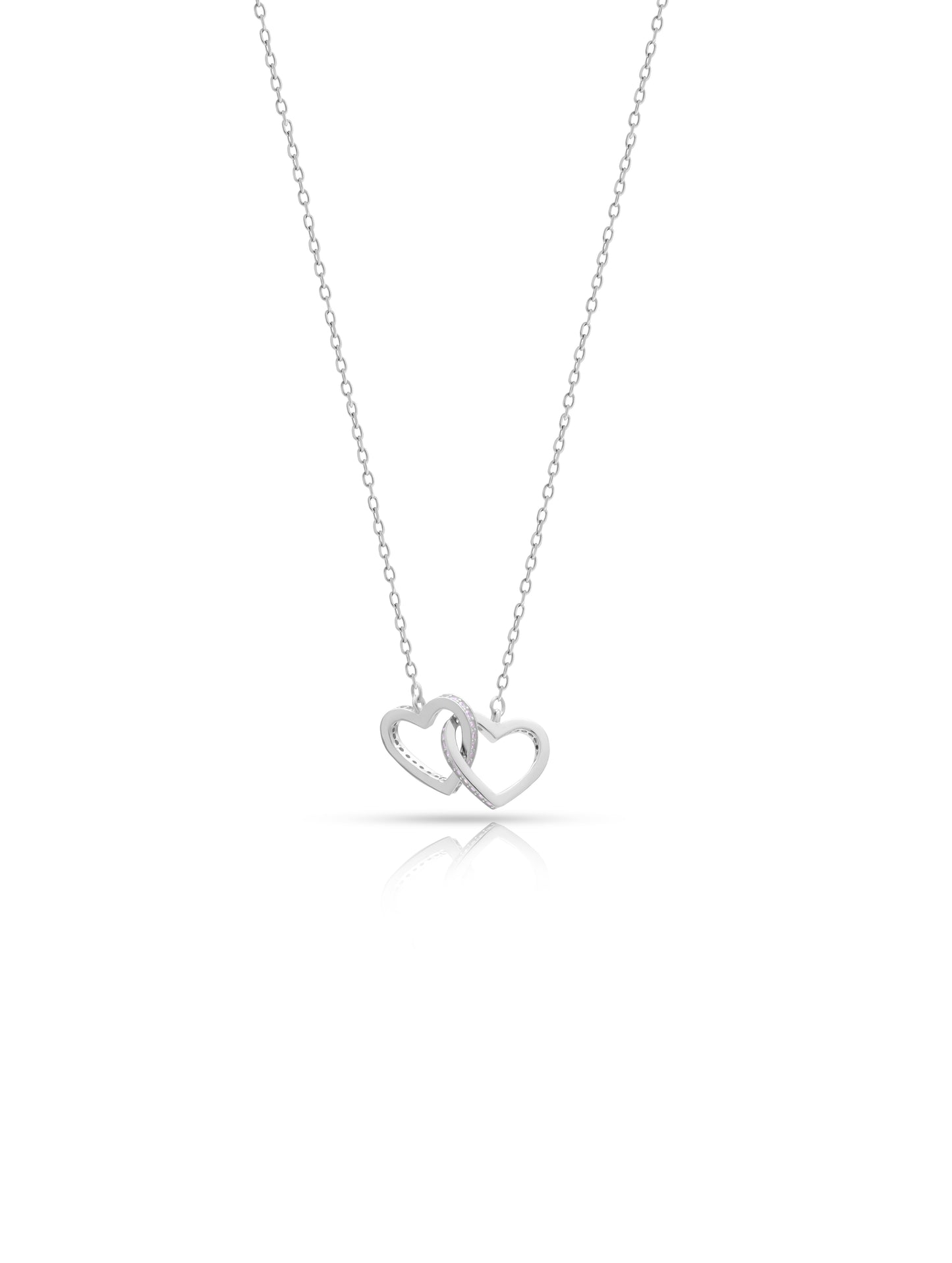 Interlocking Hearts Silver Chain