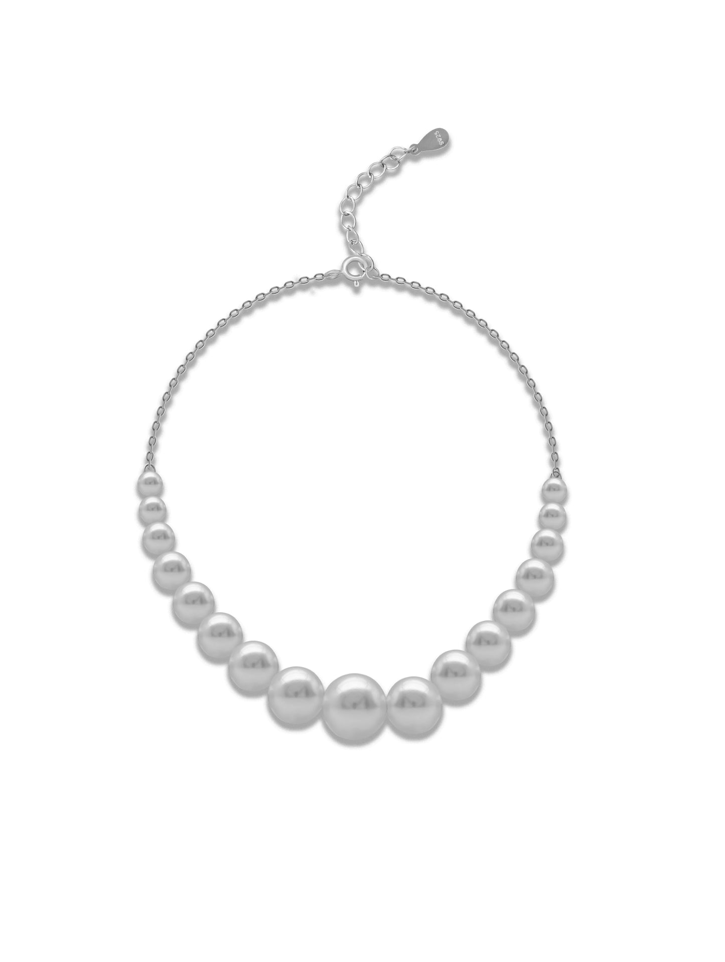 Pearl Silver Chain Bracelet