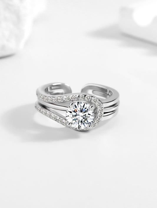 Detachable Solitaire Silver Ring