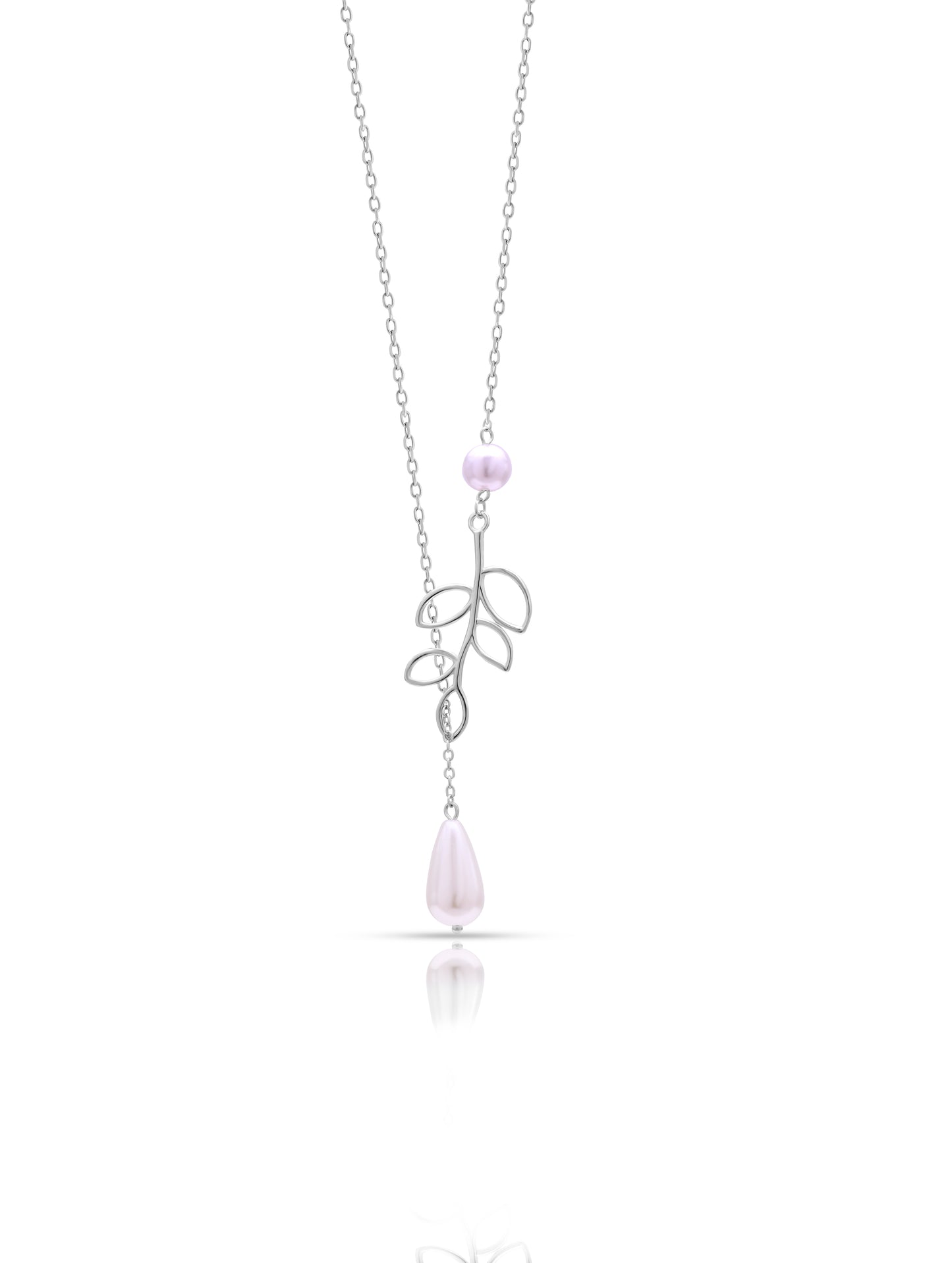 Pearl & Leaf Silver Chain