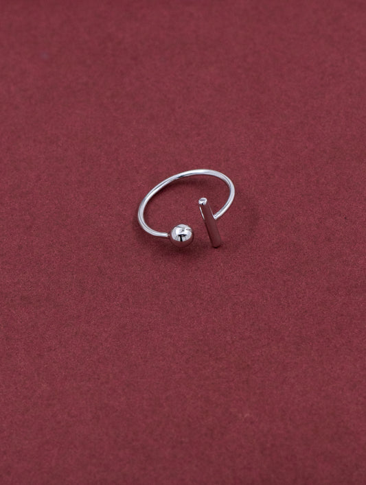 Sleek Silver Ring (Adjustable)