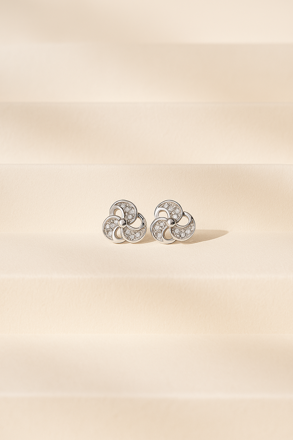 Swirl Silver Studs