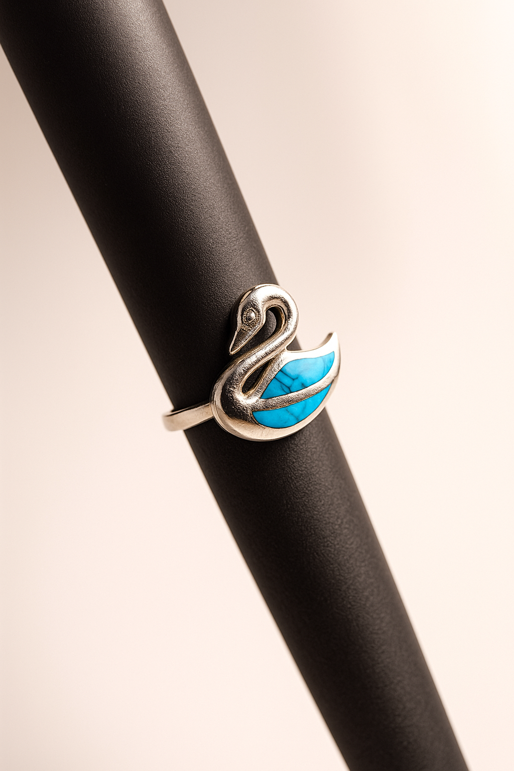 Turquoise Swan silver Ring