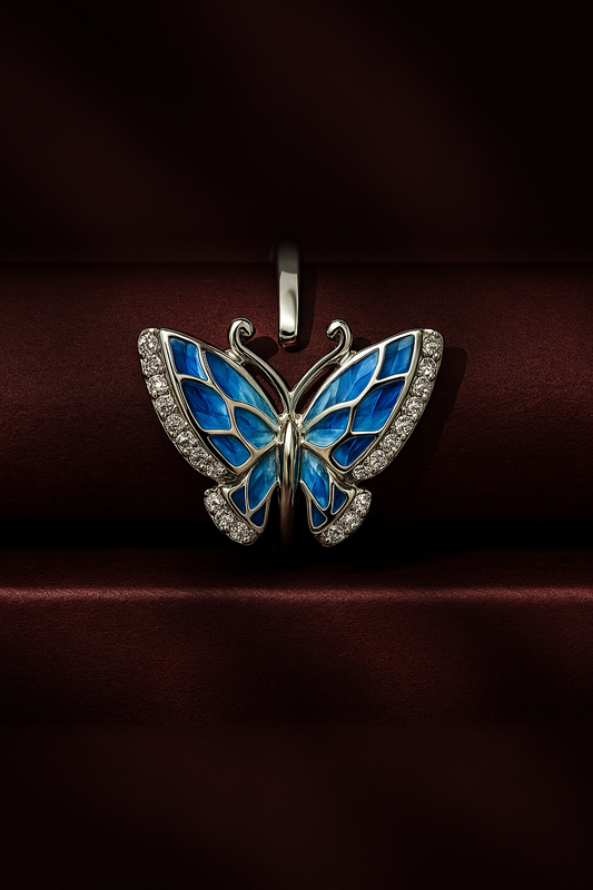 Open Enamel Butterfly Ring