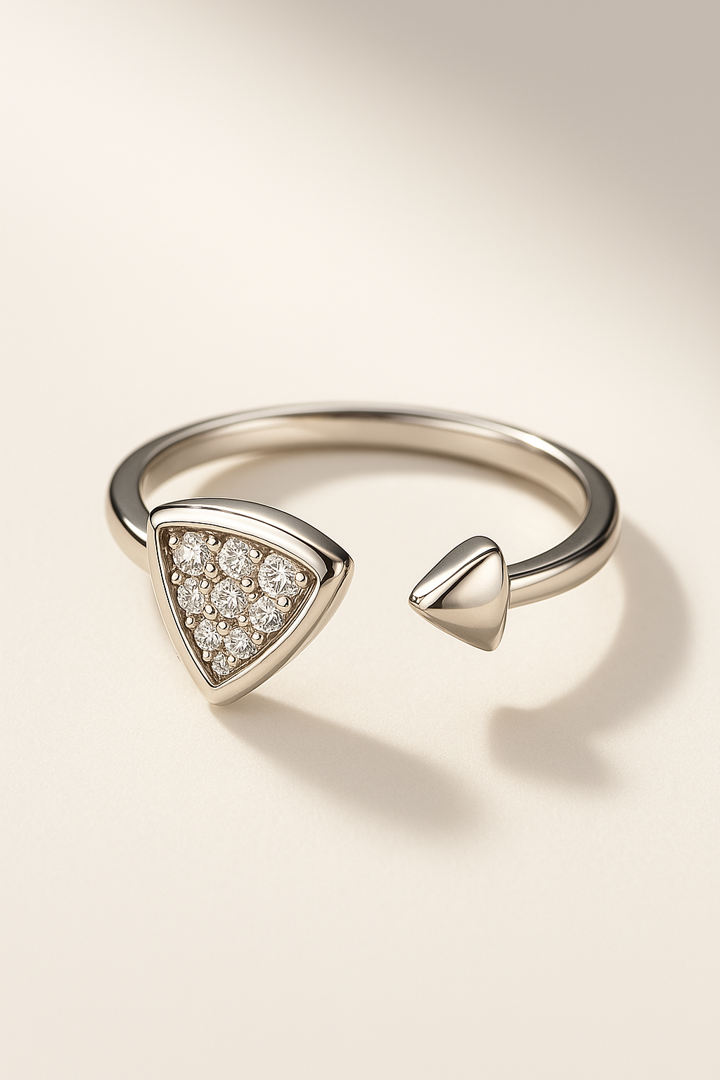 Exotic Pave Top Open Ring