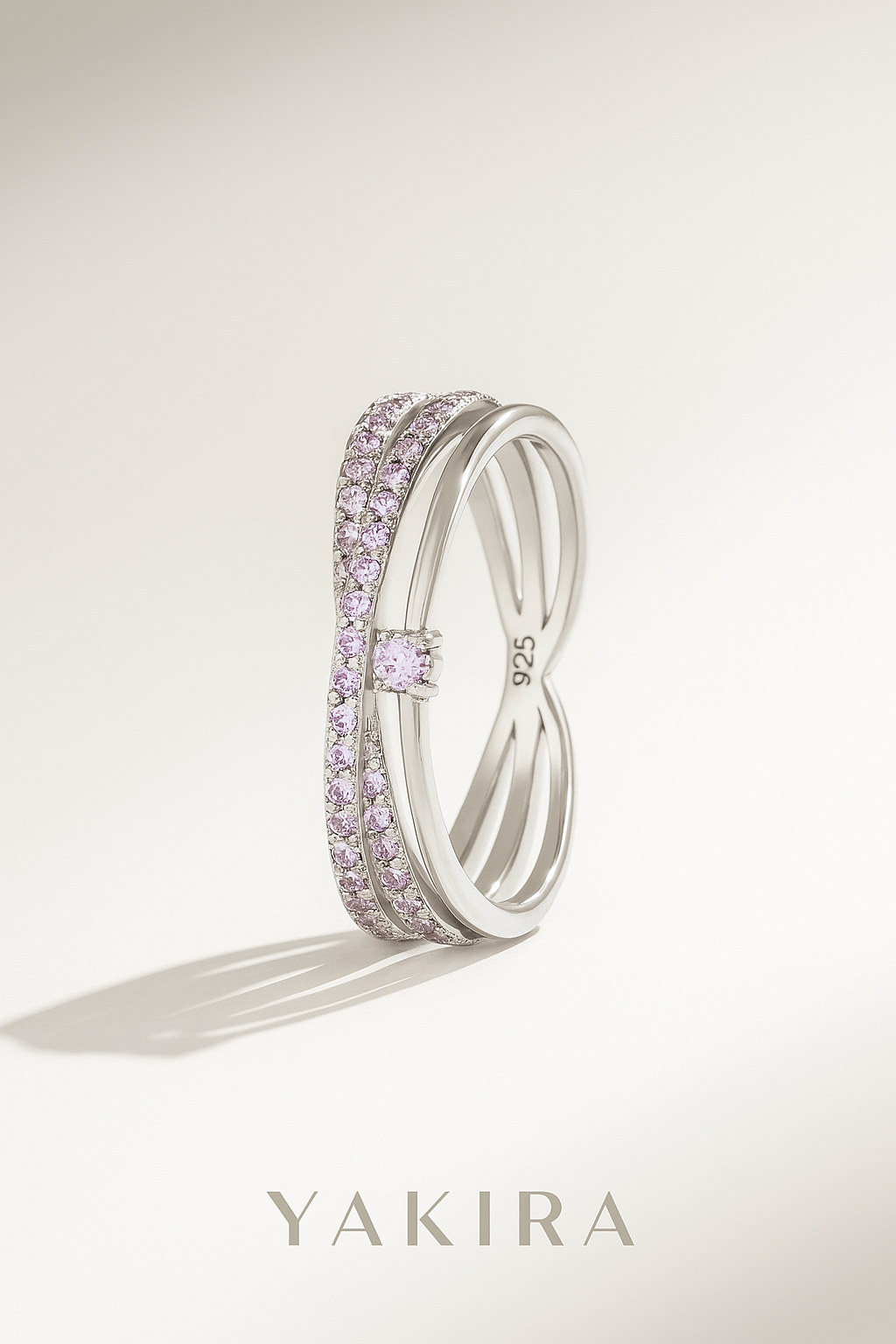 Dazzling Solitaire Silver Ring