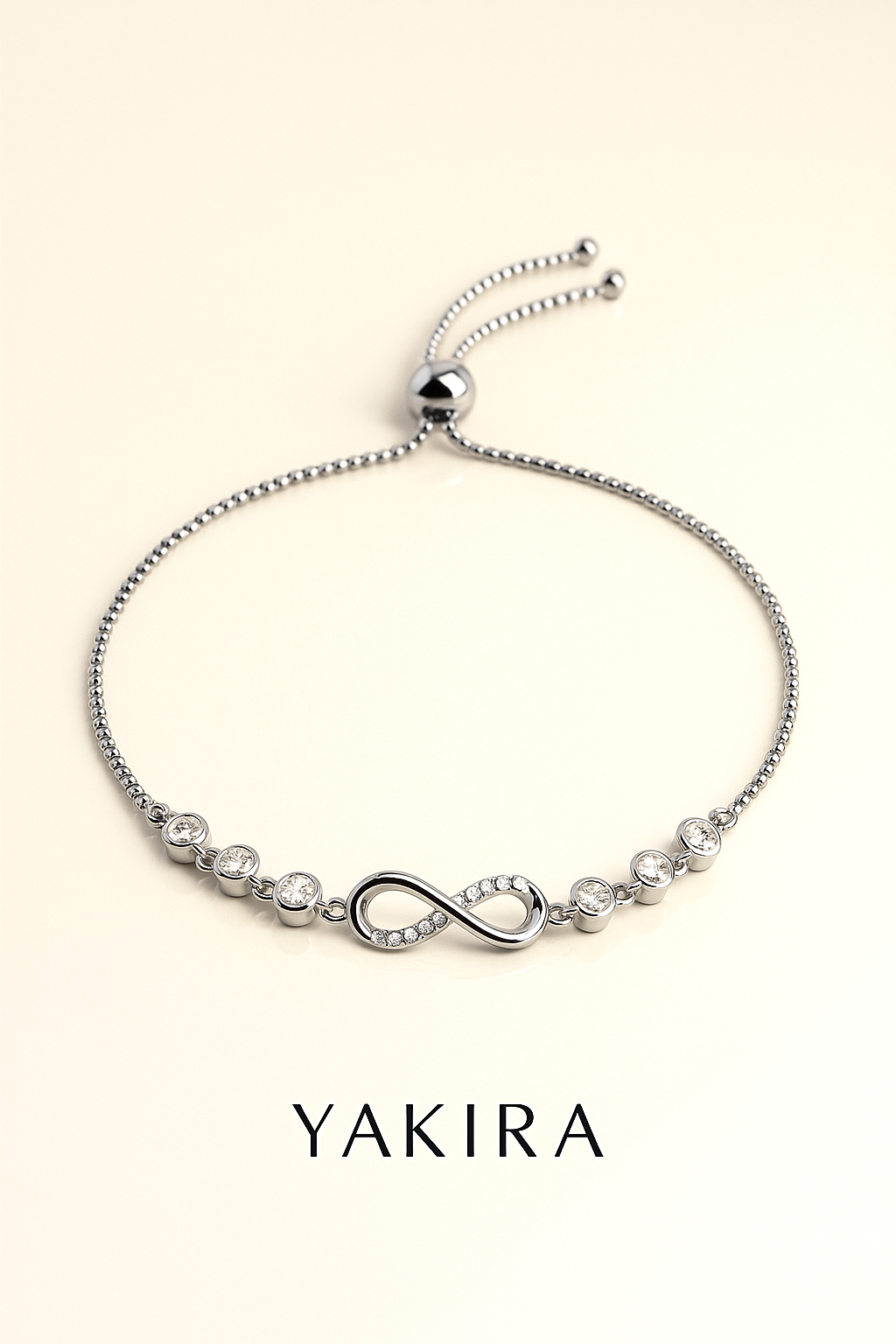Infinity Silver Chain Bracelet (Adjustable)
