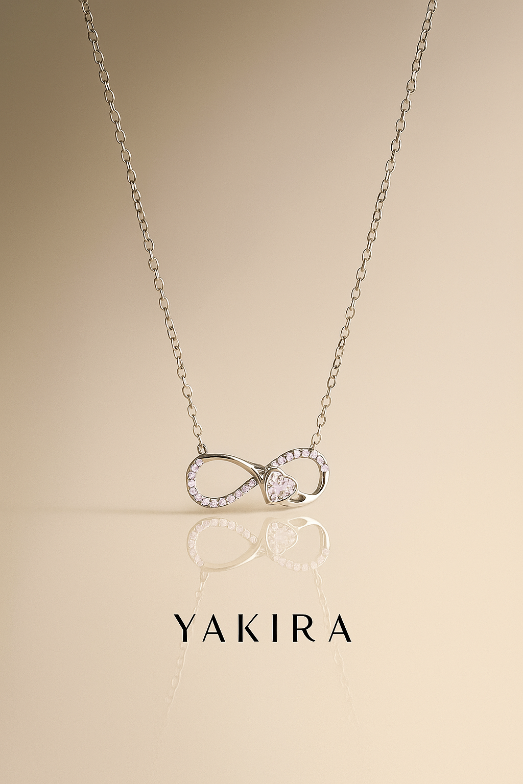 Infinite Little Heart Silver Chain