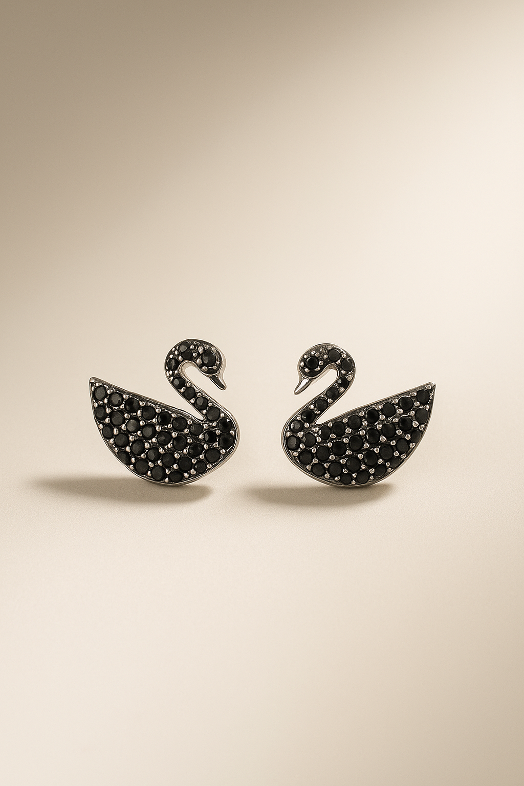 Black Swan Silver Earring