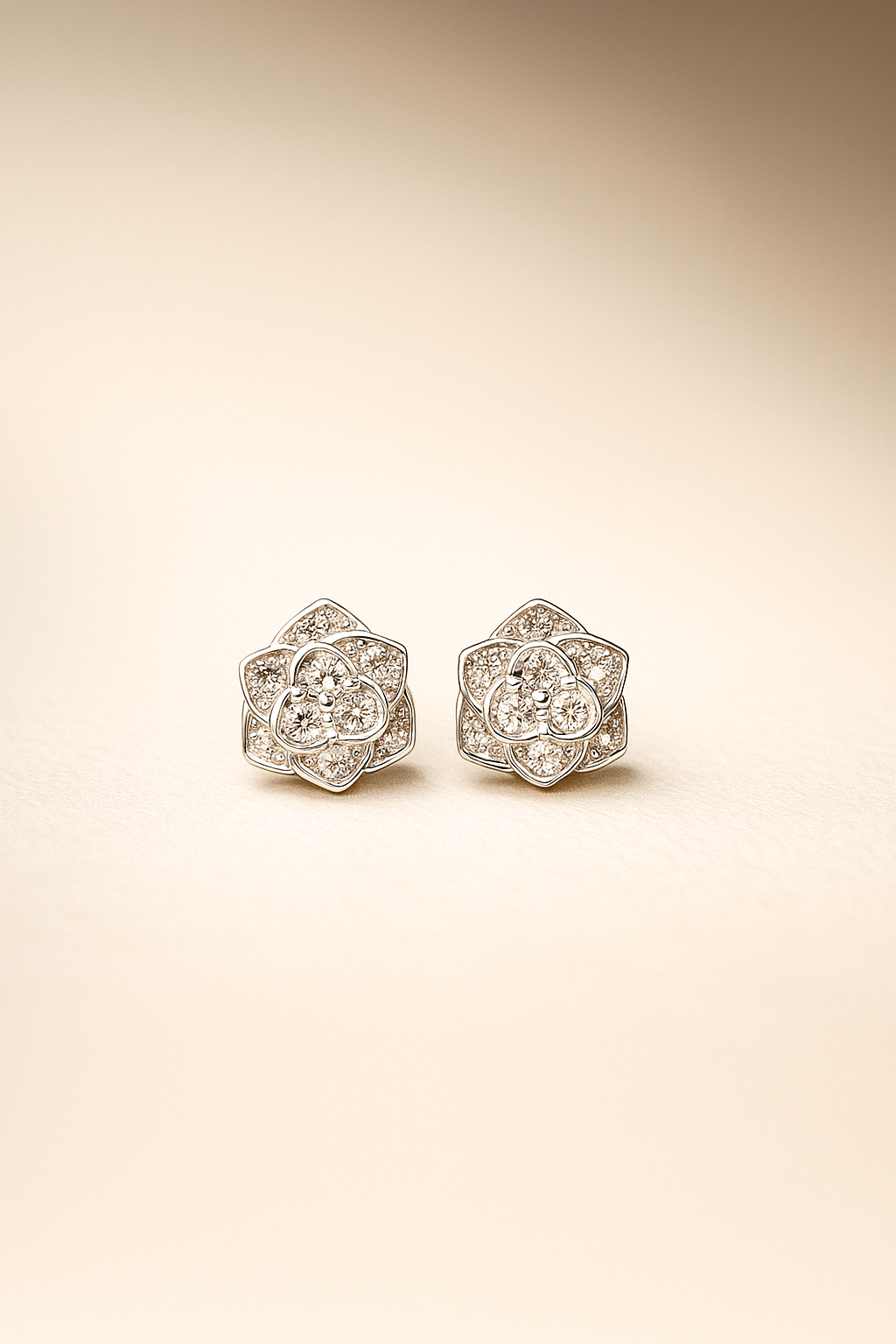 Sparkling Rose Studs