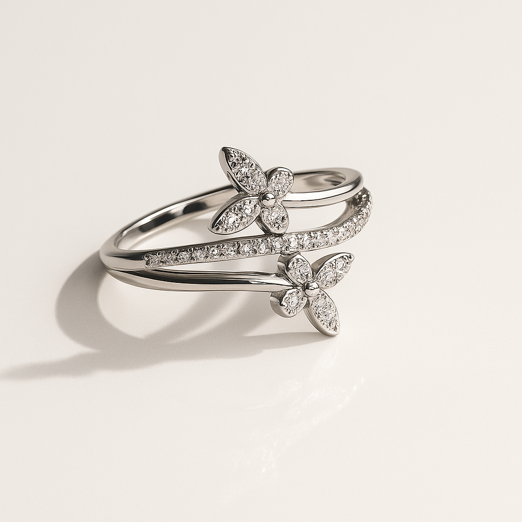 Monarch Butterfly Silver Ring
