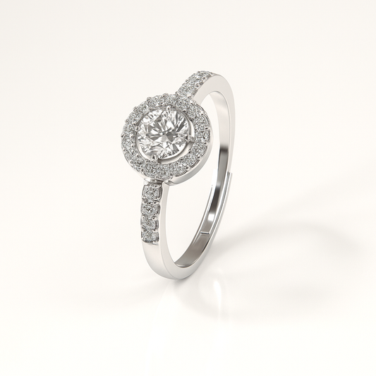 Halo Elegance Ring (Adjustable)