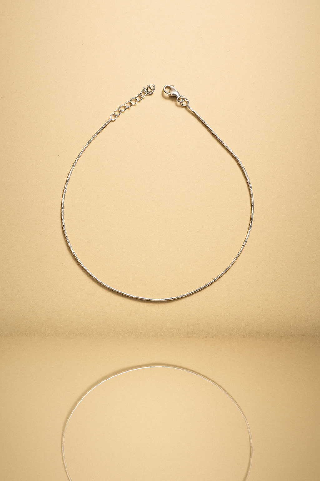 Moon Thread Silver Anklet