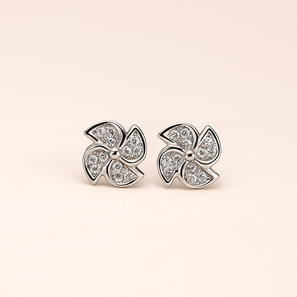 Dazzle Twist Silver Studs