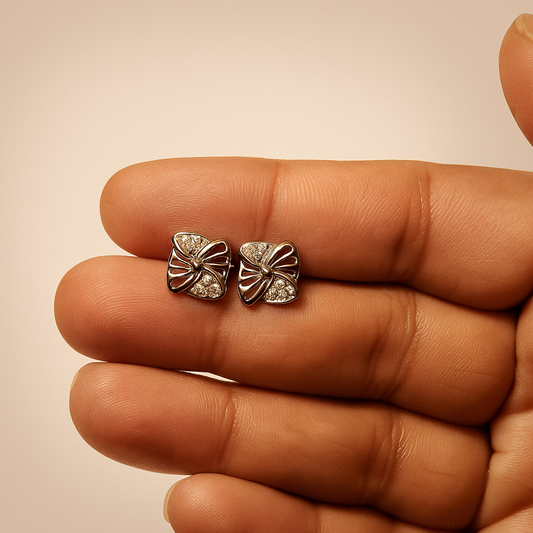 Serene Wings Silver Studs