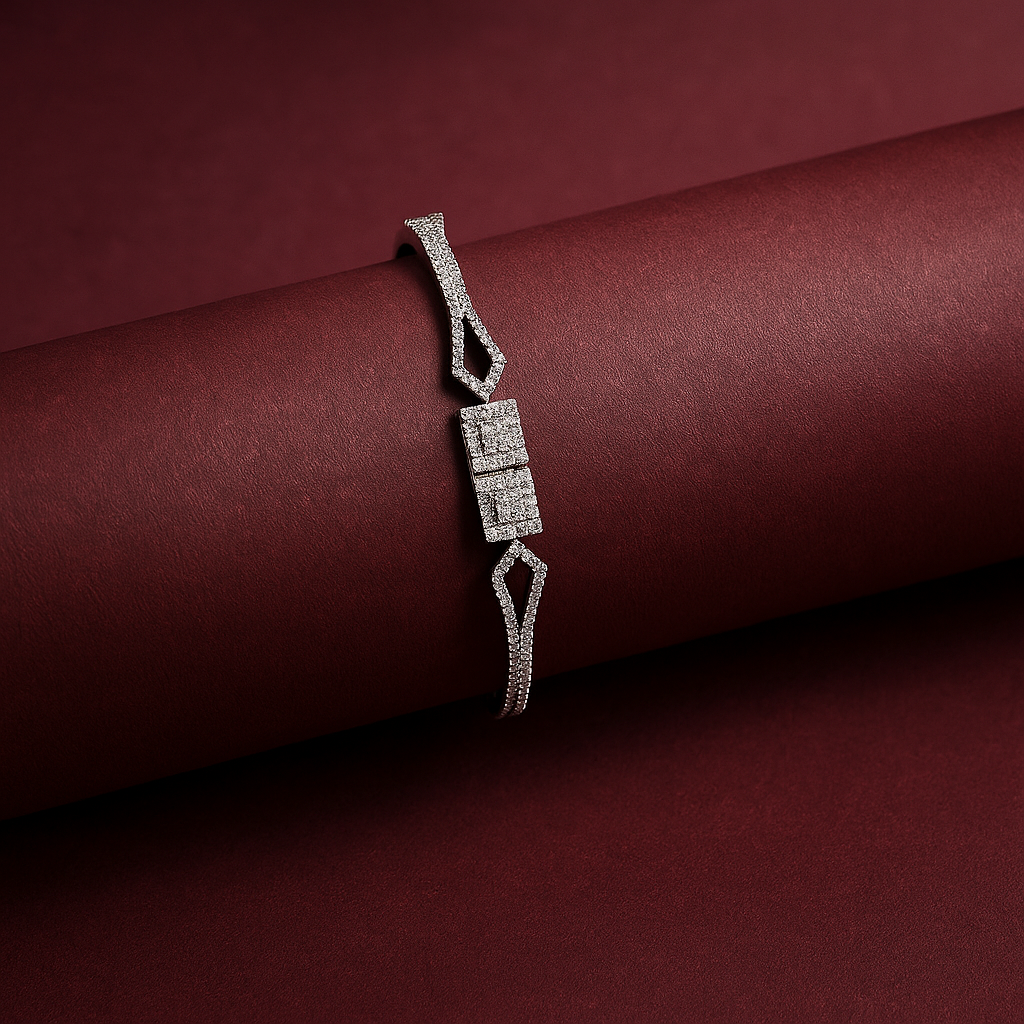 DuoDazzle Silver Bracelet