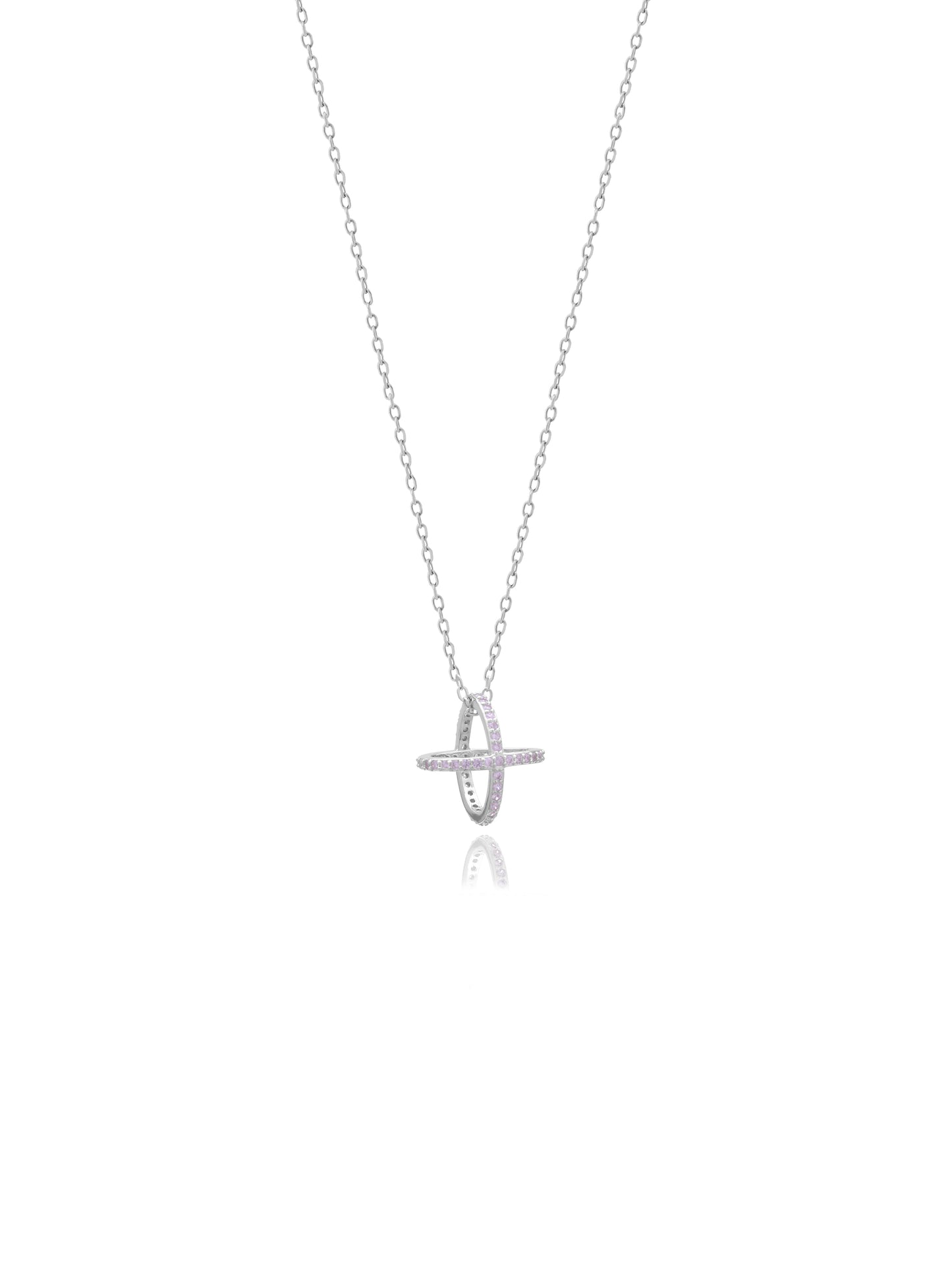 Dual Oval Ring Silver Chain