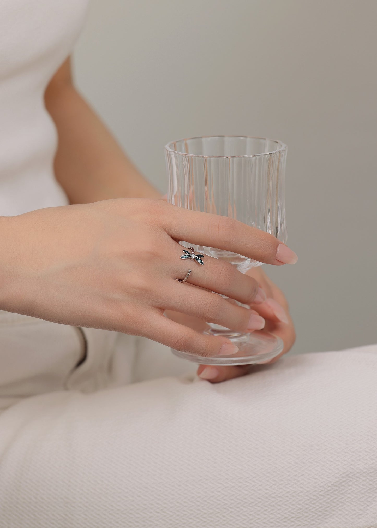 Dragonfly Silver Ring (Adjustable)