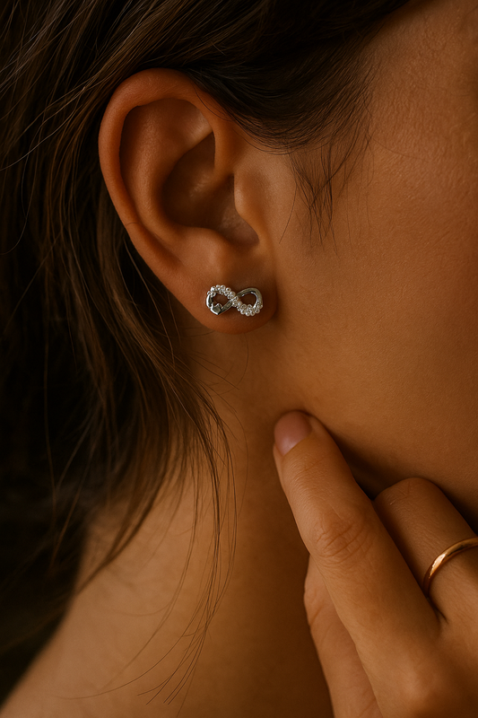 Infinity Spark Silver Studs