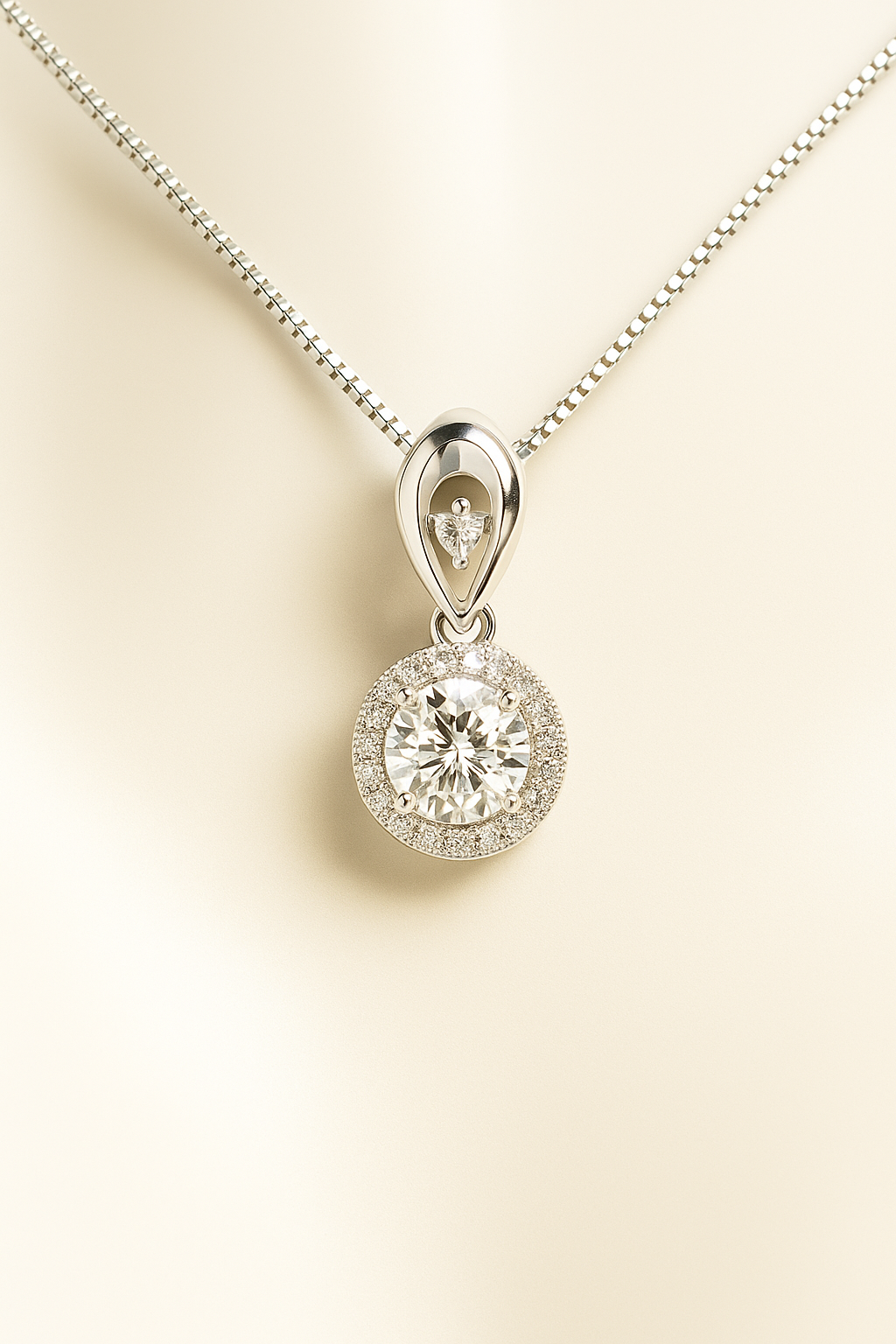 Halo Silver Pendant Set