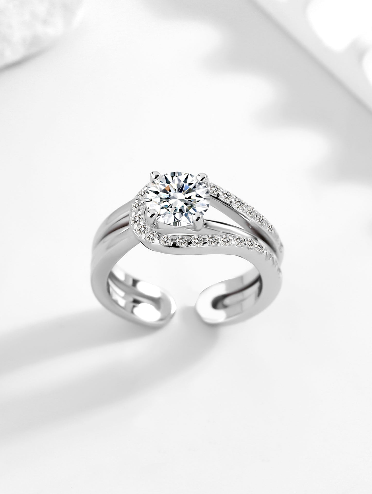 Detachable Solitaire Silver Ring