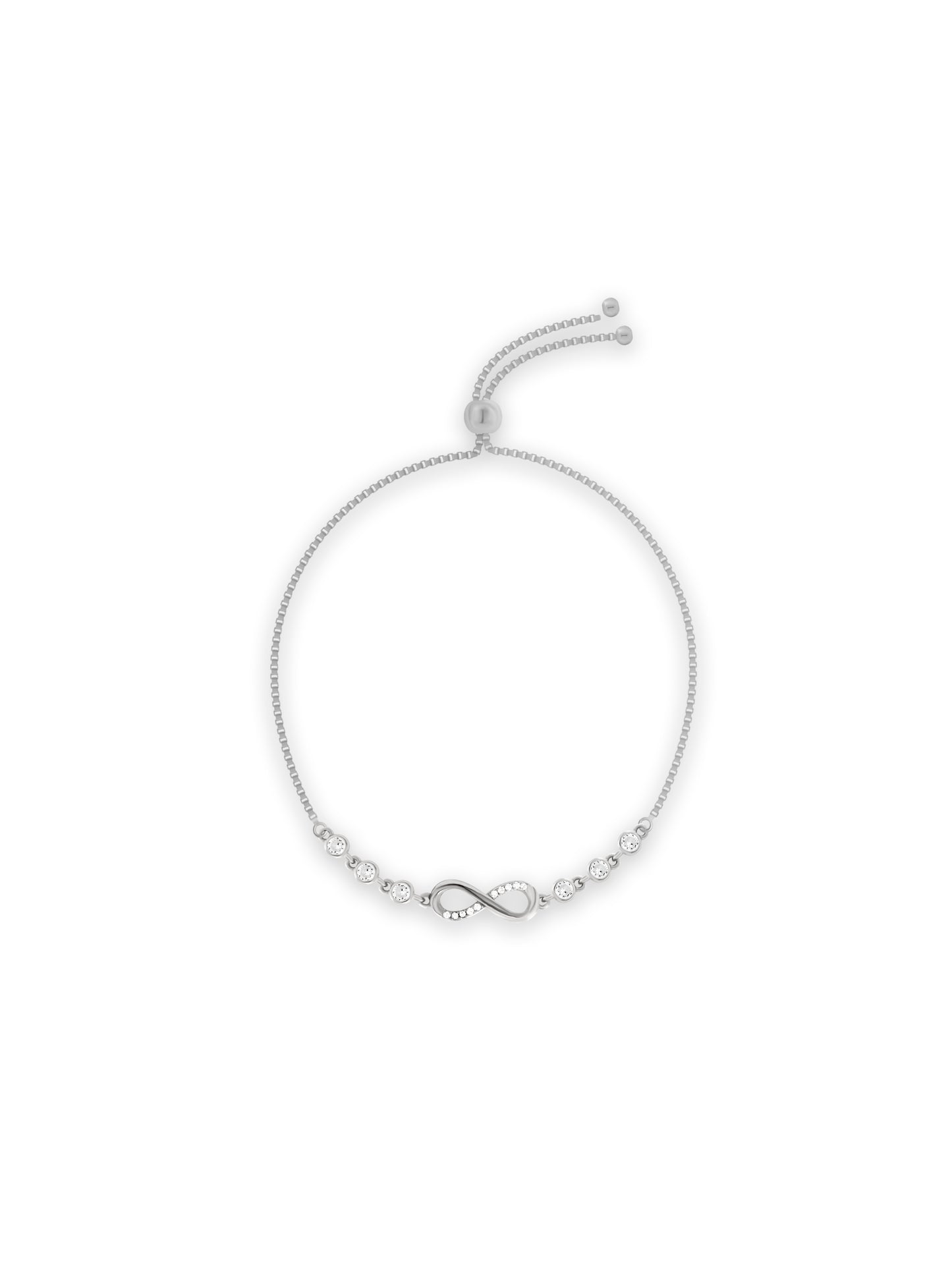 Infinity Silver Chain Bracelet (Adjustable)