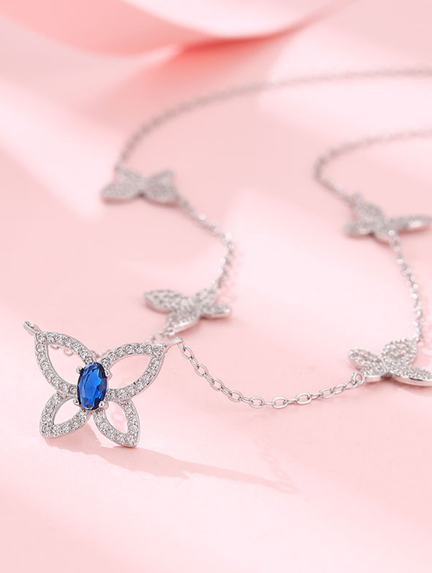 Butterfly Charm Silver Chain