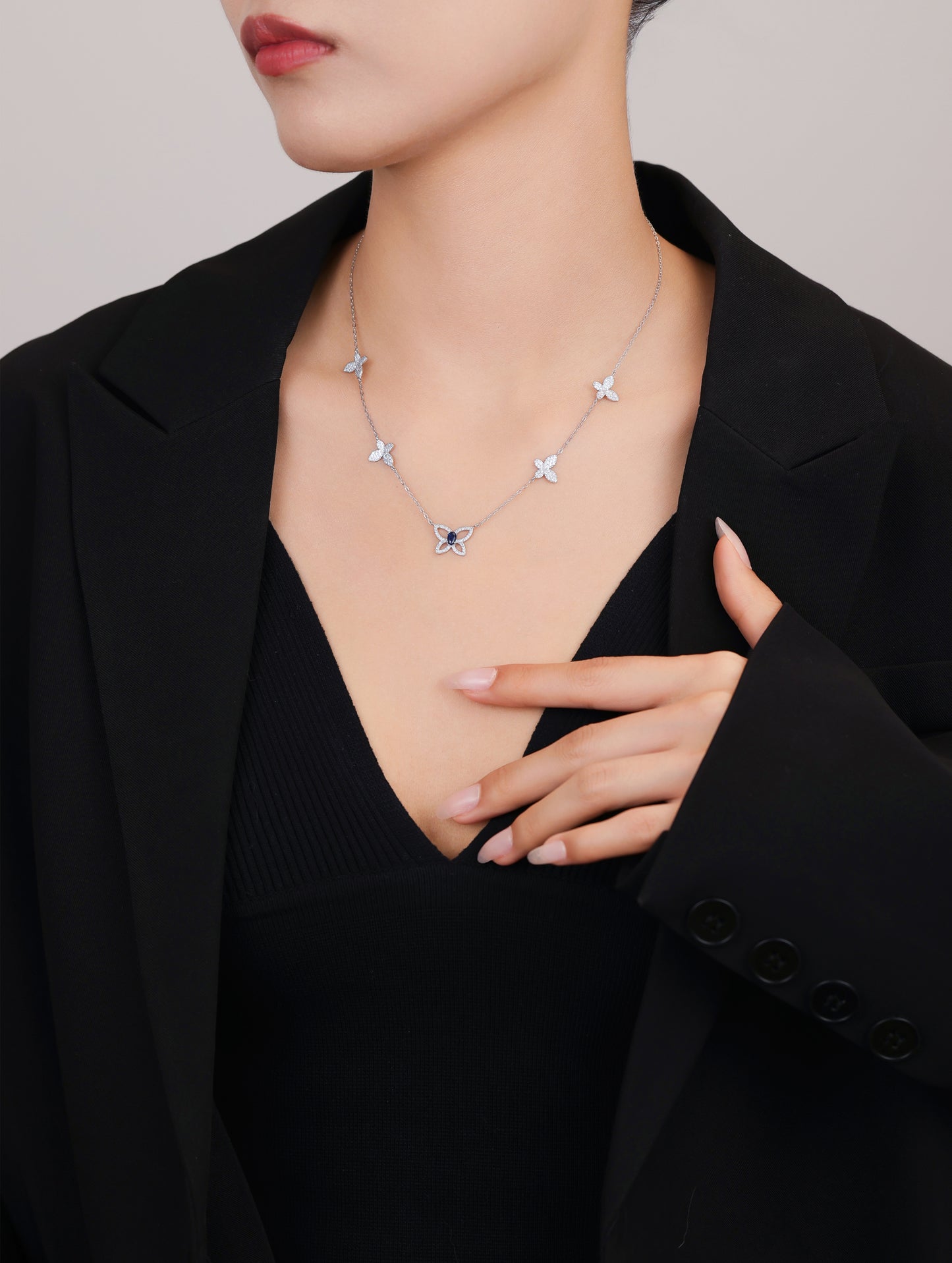 Butterfly Charm Silver Chain