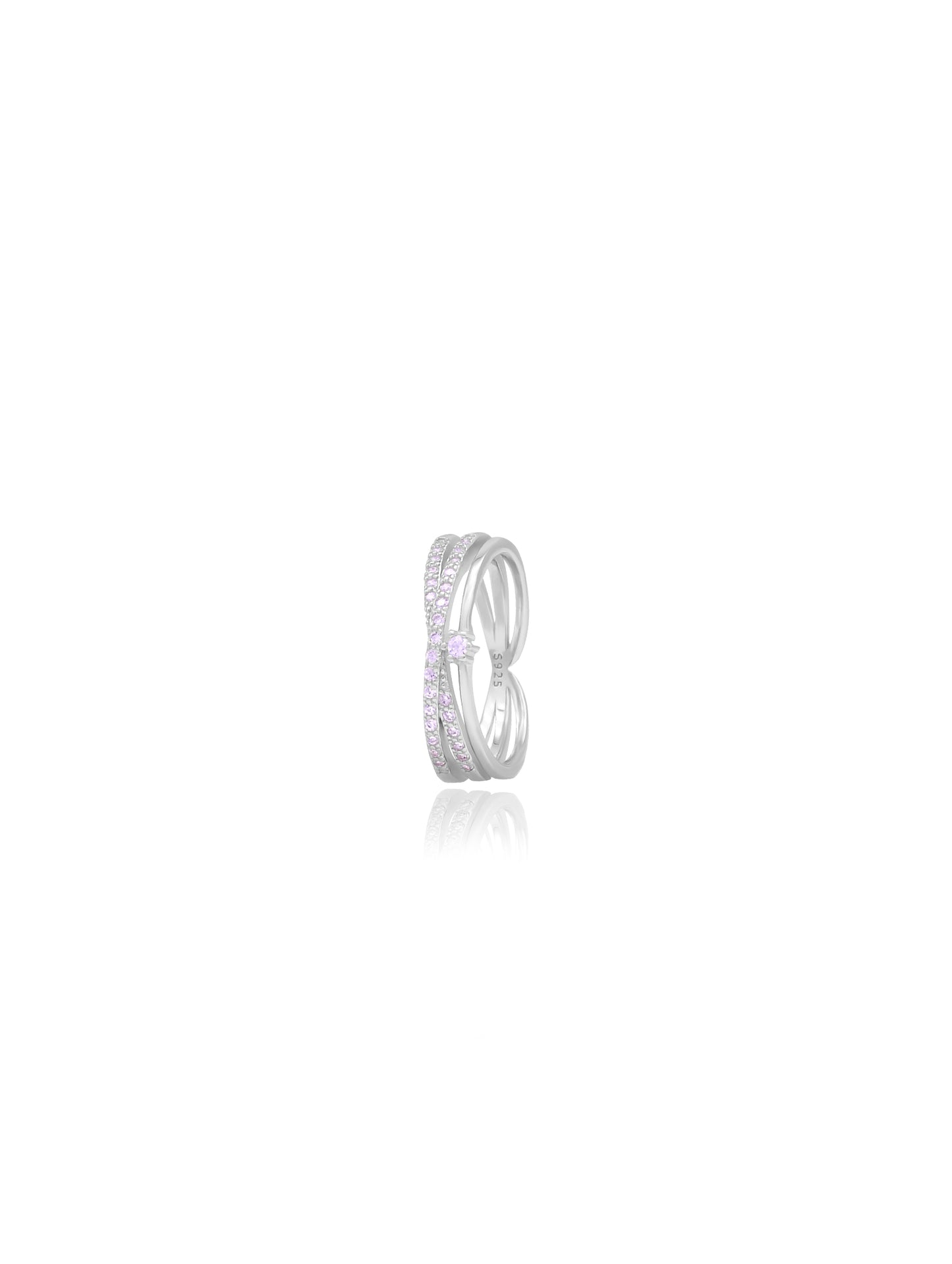 Dazzling Solitaire Silver Ring