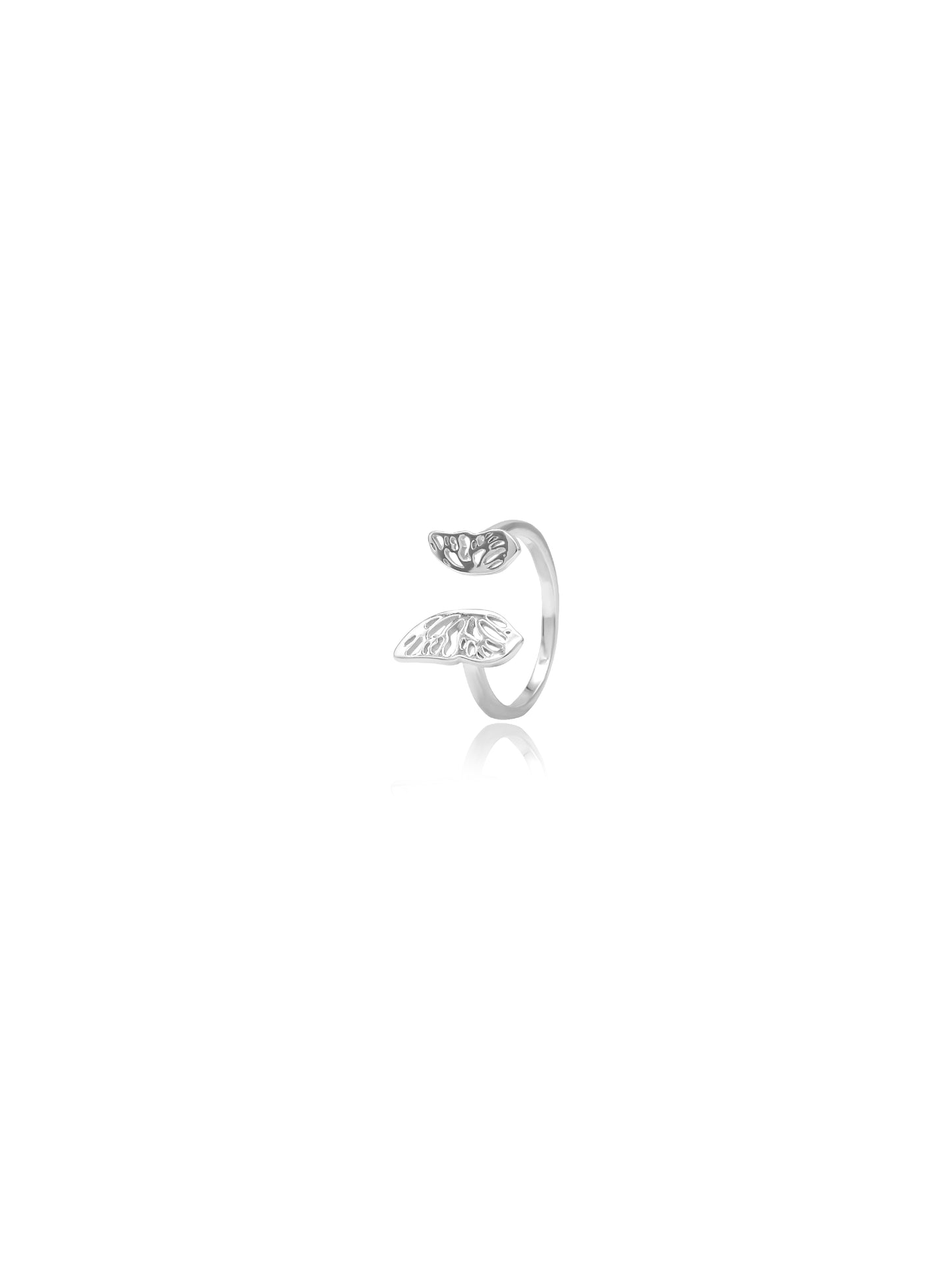 Butterfly Wings Silver Ring (Adjustable)