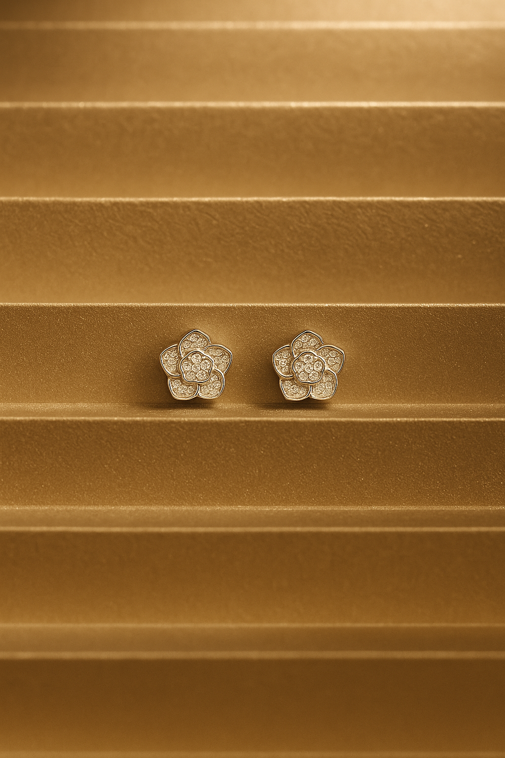 Sparkling Rose Studs