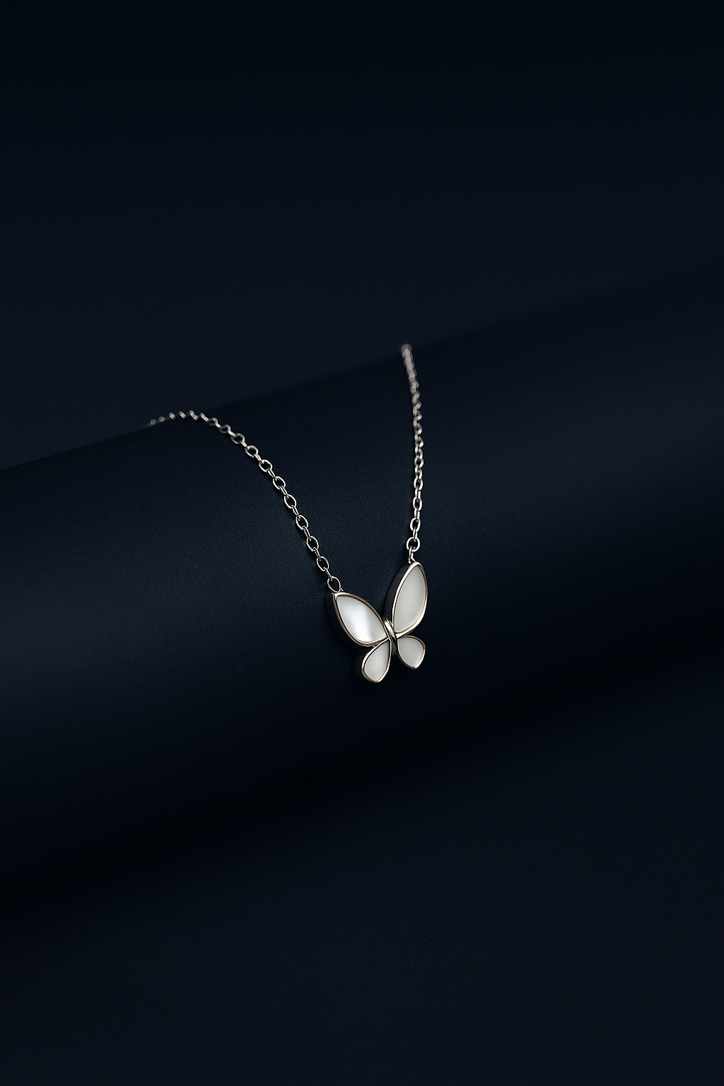 White Butterfly Chain Set