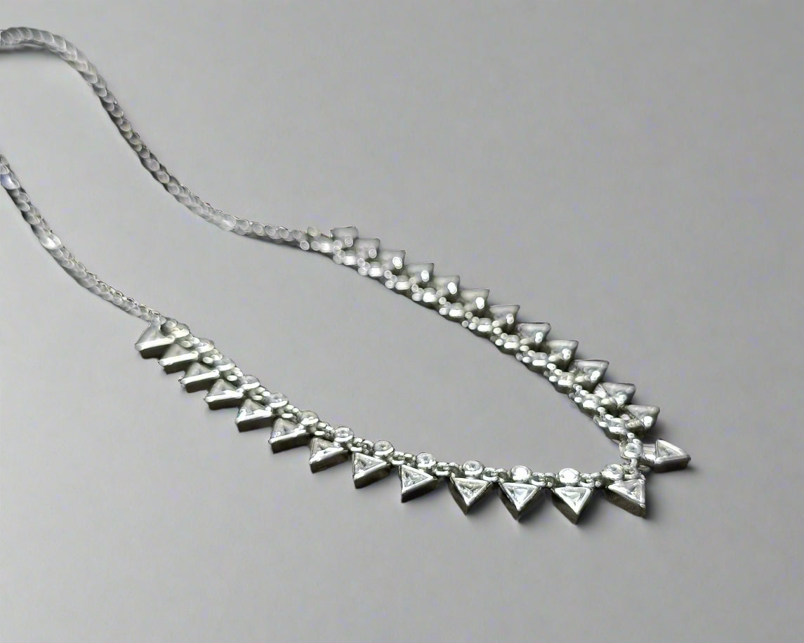 Elegant Triangle Silver Necklace