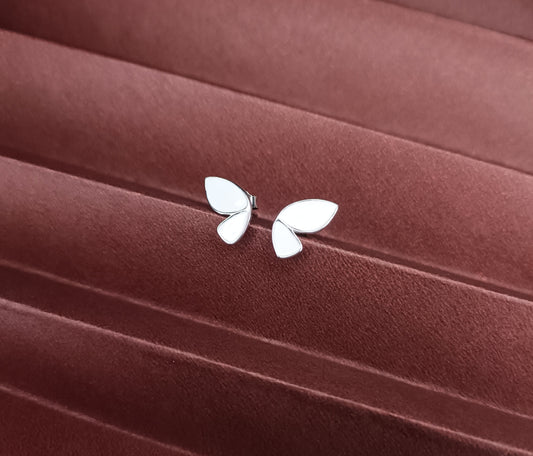 White Butterfly Earrings