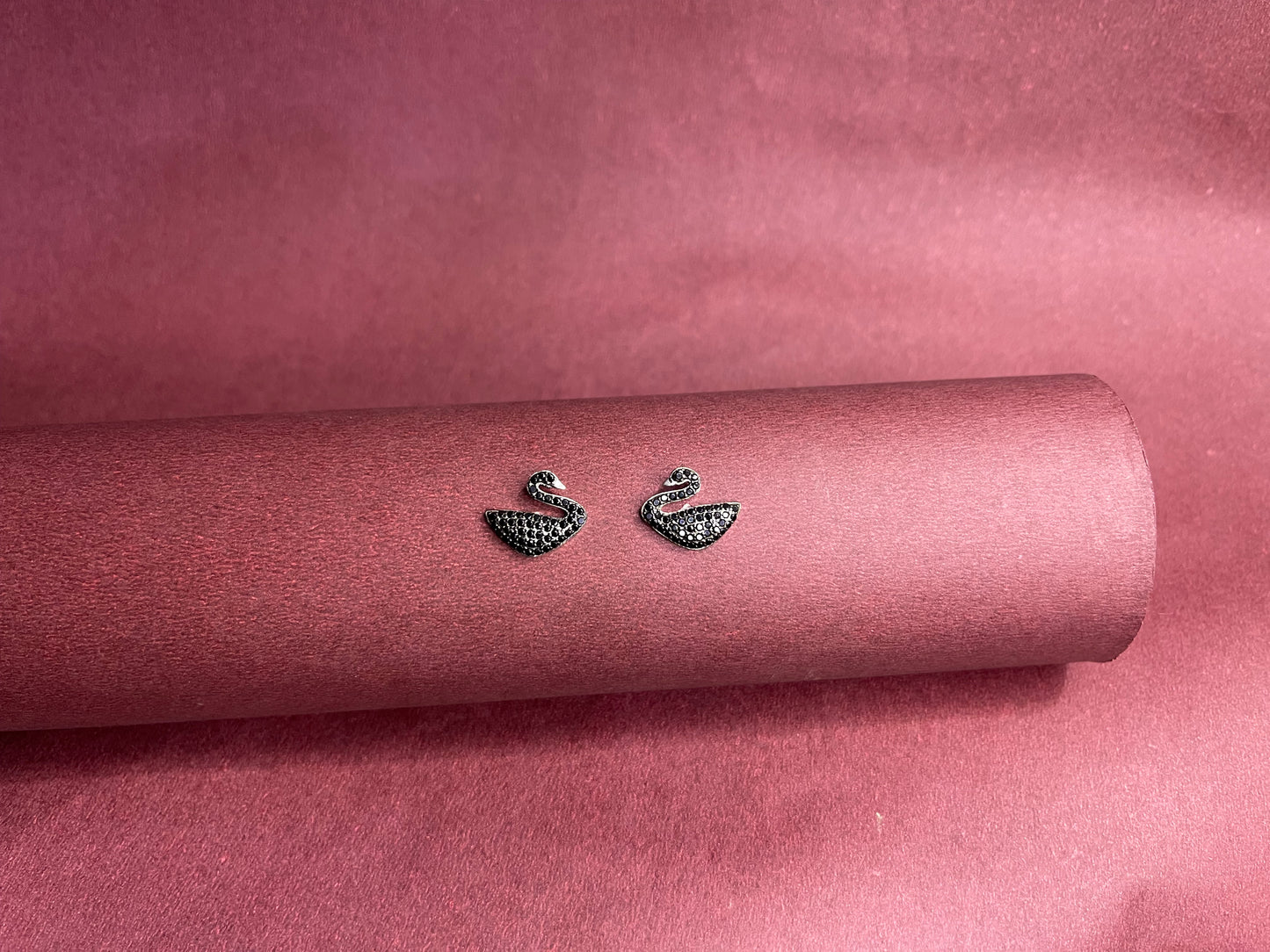 Black Swan Silver Earring