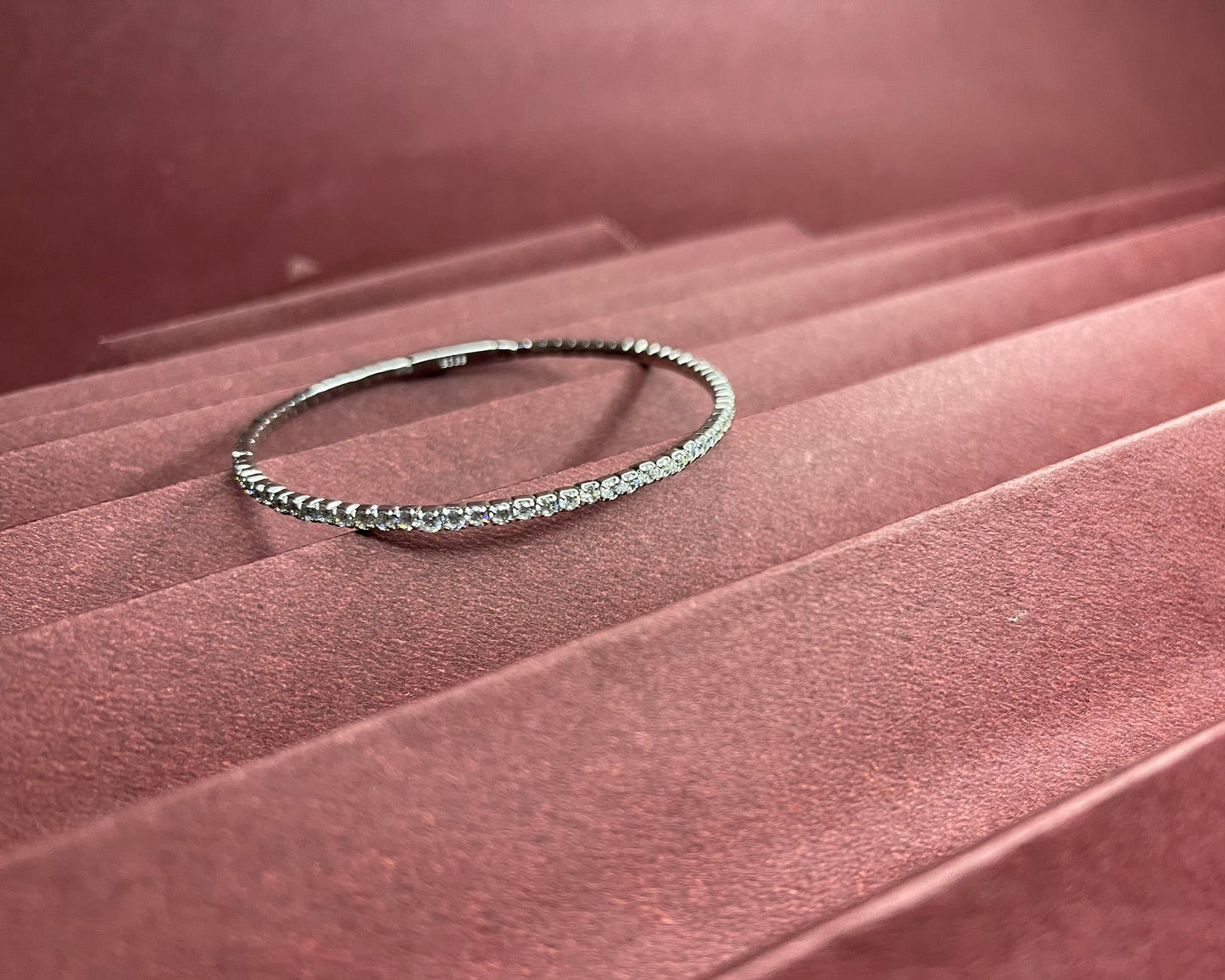 Mini Silver Solitaire Bracelet