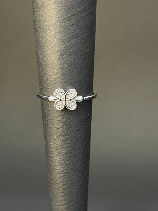 Blooming Flower Silver Ring