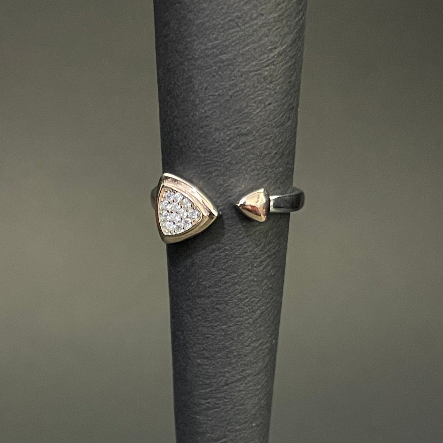 Exotic Pave Top Open Ring