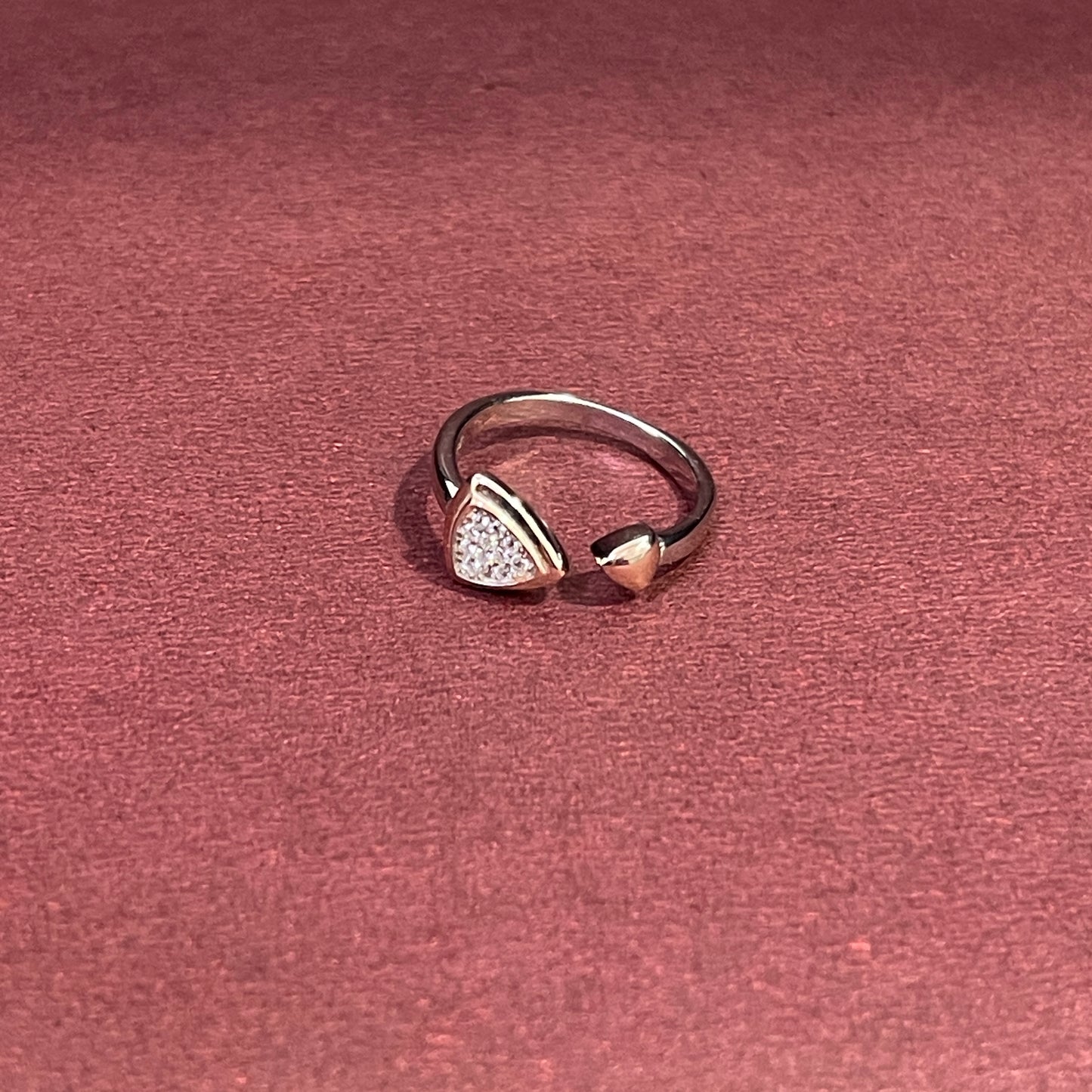 Exotic Pave Top Open Ring