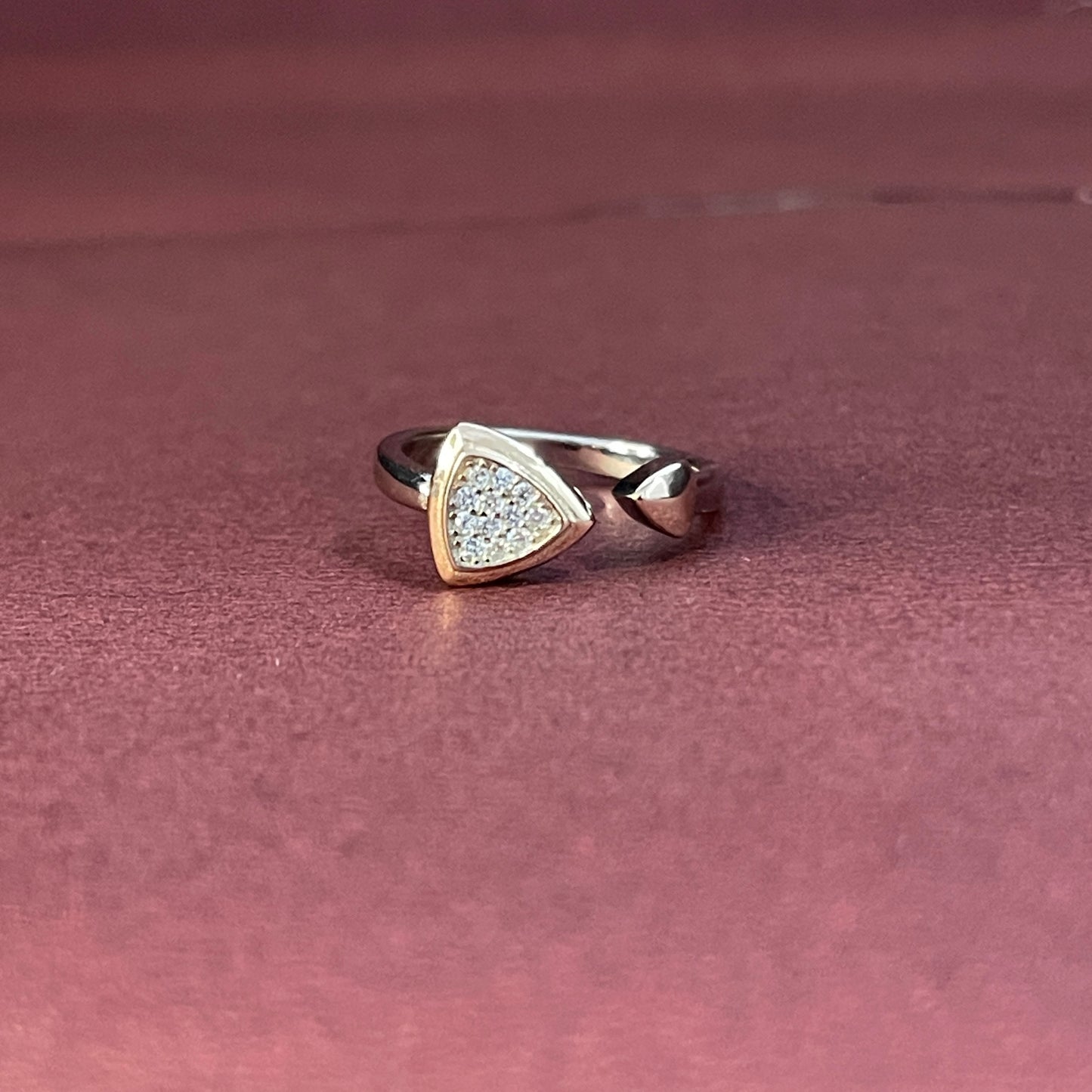 Exotic Pave Top Open Ring