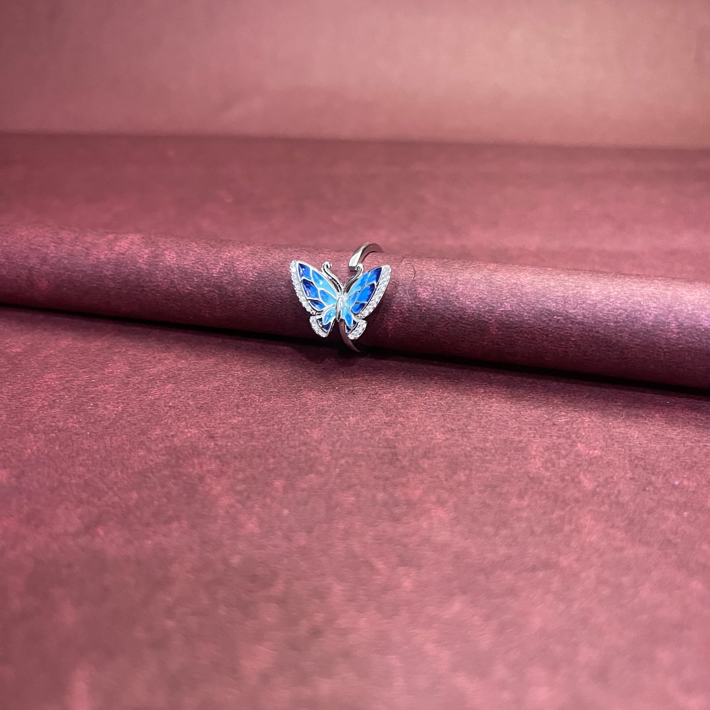 Open Enamel Butterfly Ring