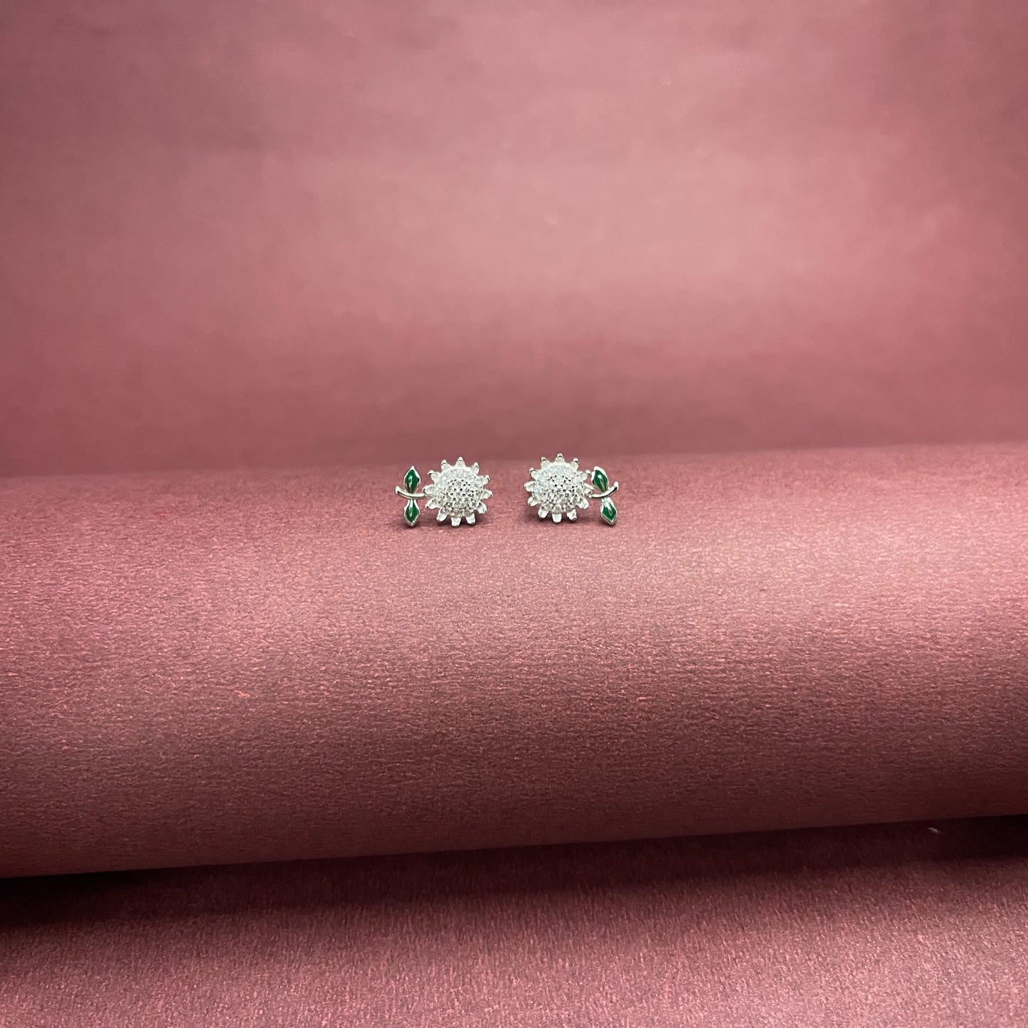 Sunflower Silver Earring