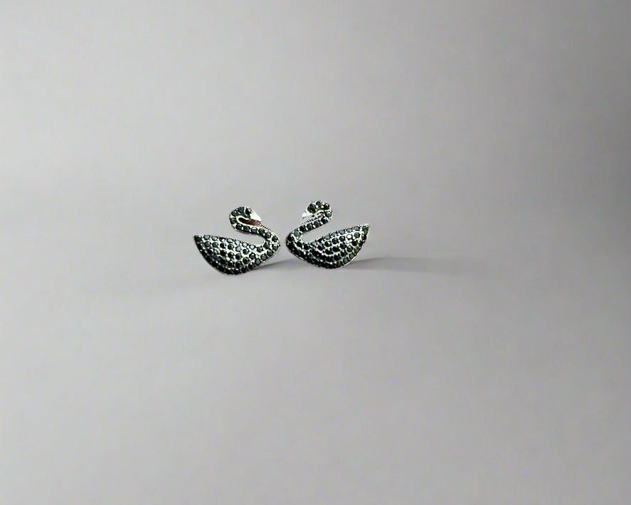 Black Swan Silver Earring