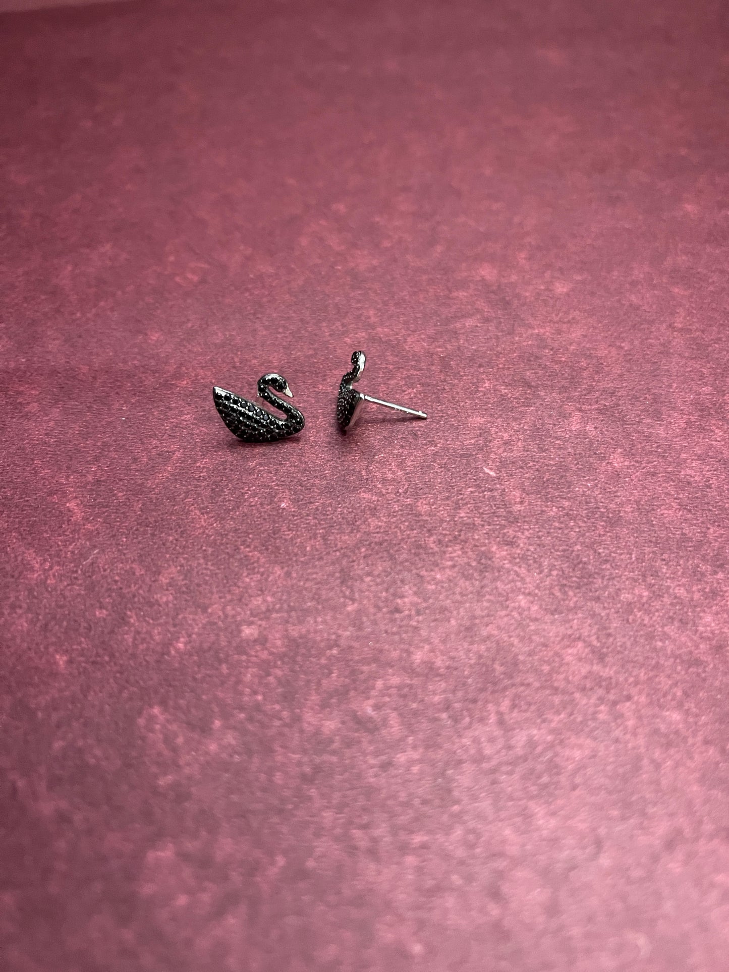 Black Swan Silver Earring