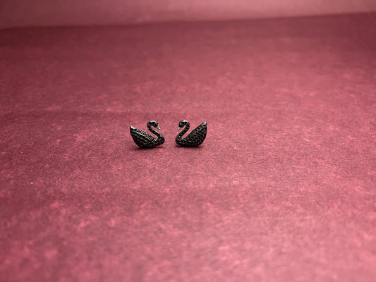 Black Swan Silver Earring