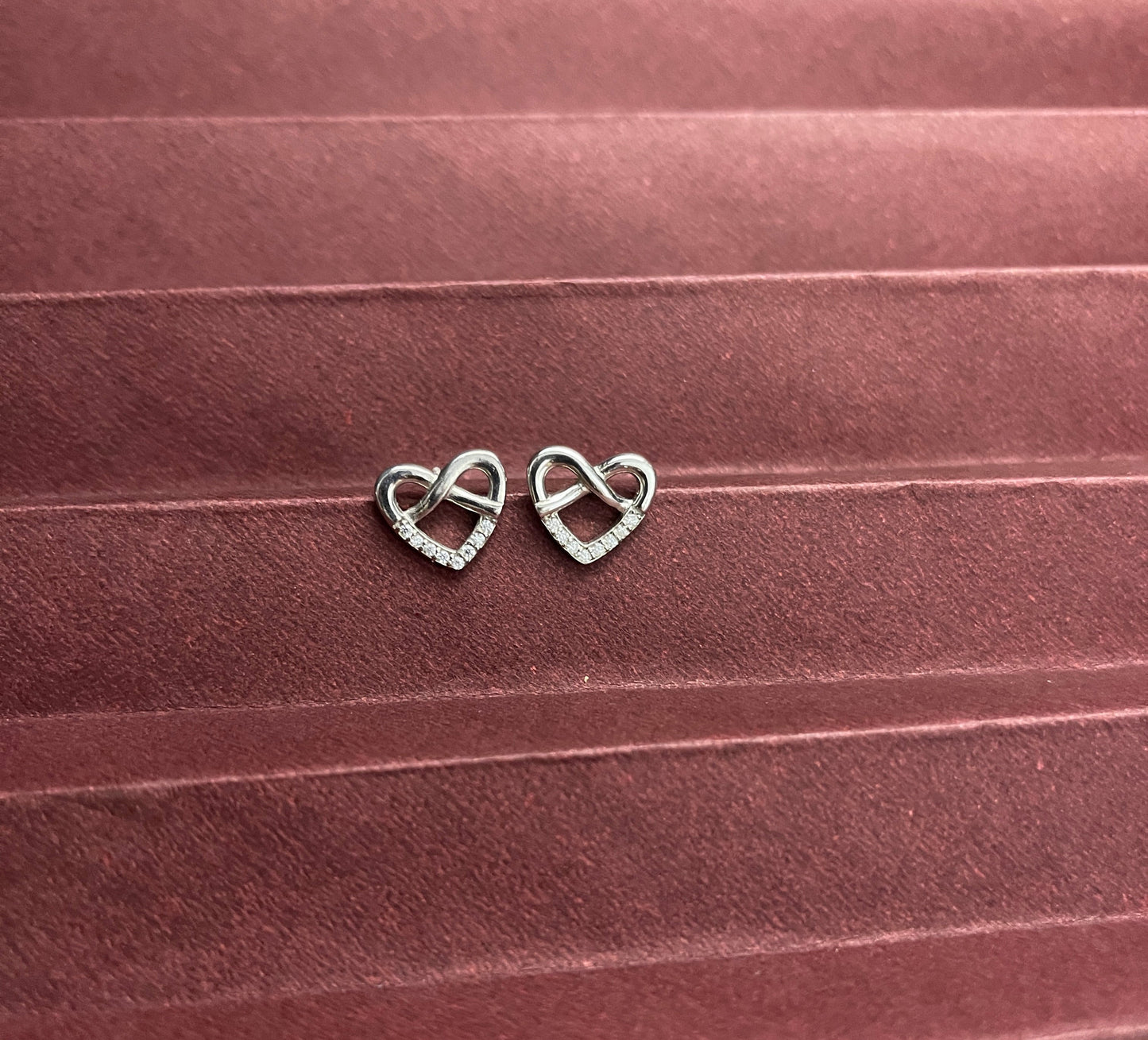 Heart Shape Silver Earrings