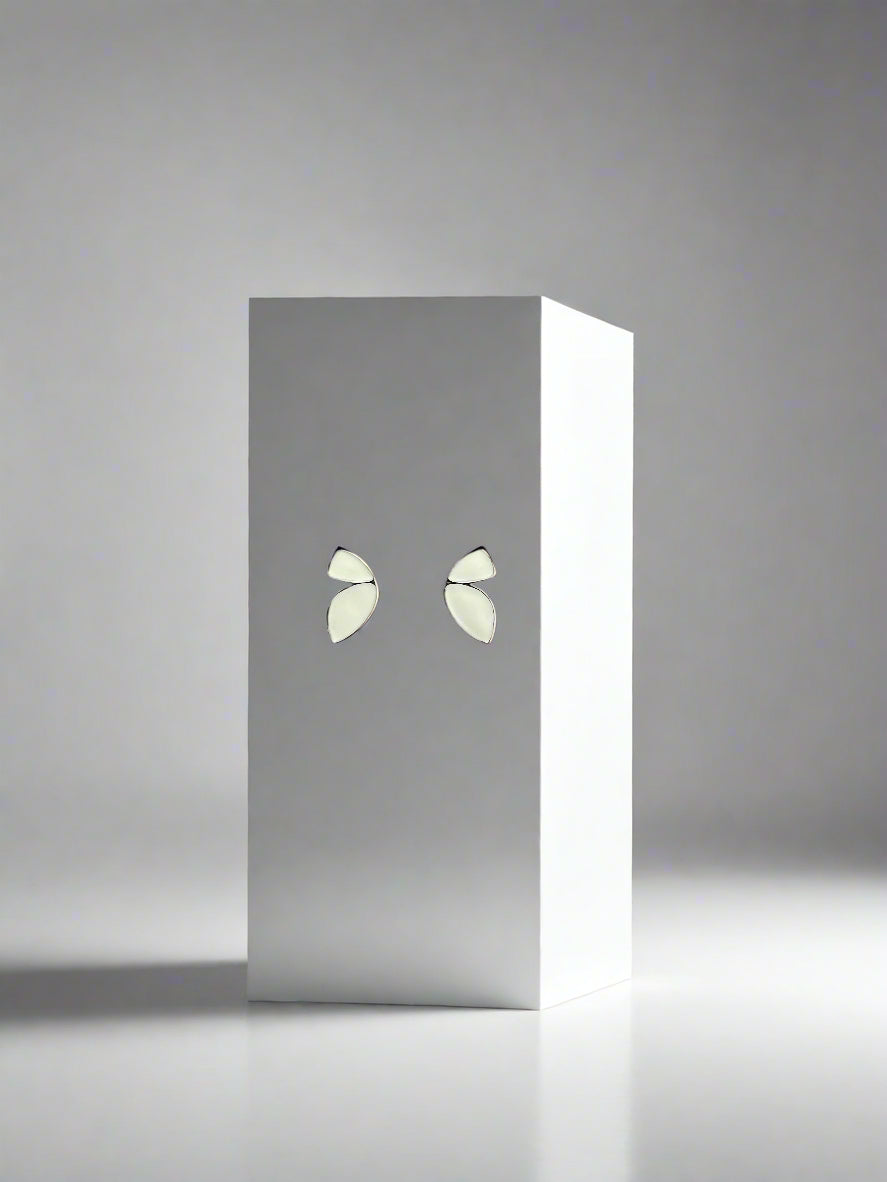 White Butterfly Earrings