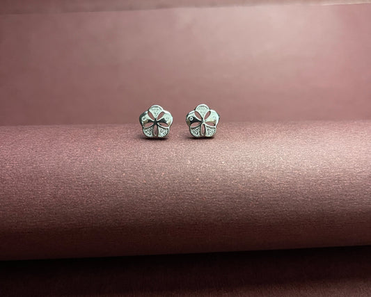 Floral Silver Studs