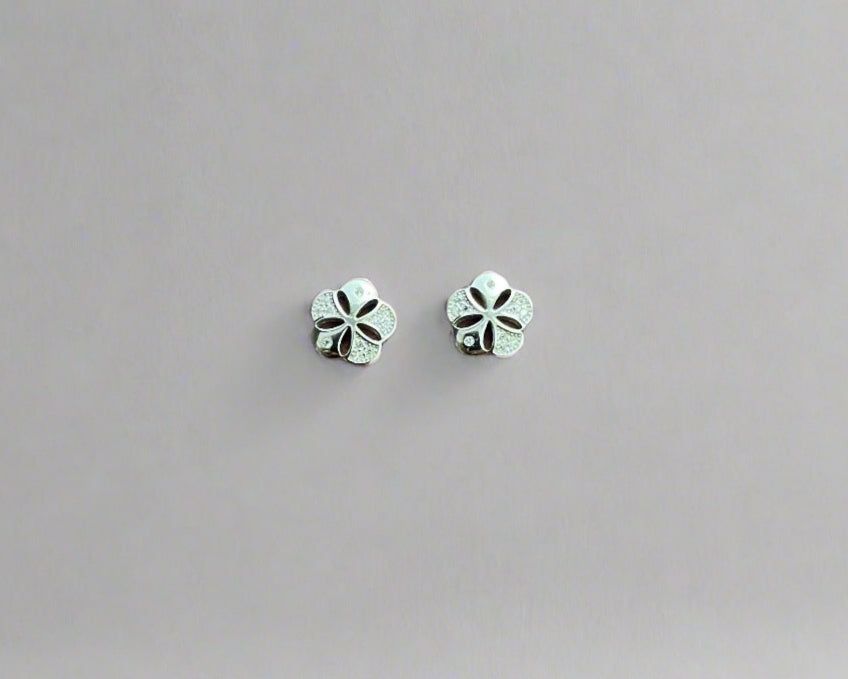 Floral Silver Studs