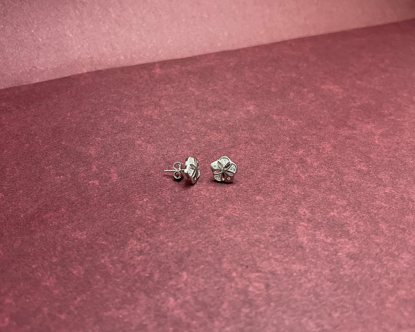 Floral Silver Studs